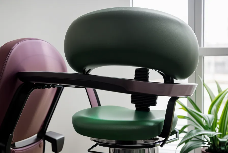 Limpieza y mantenimiento de un cojín ergonómico de silicona, parte del mobiliario de cabina de una colorista experta