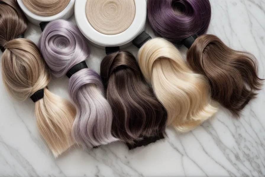 Muestrarios de pelo natural para estudio de colorimetría profesional
