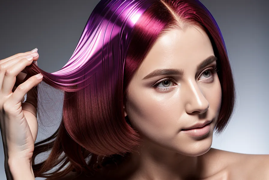 Aplicación de banda térmica en una mecha de cabello para balayage