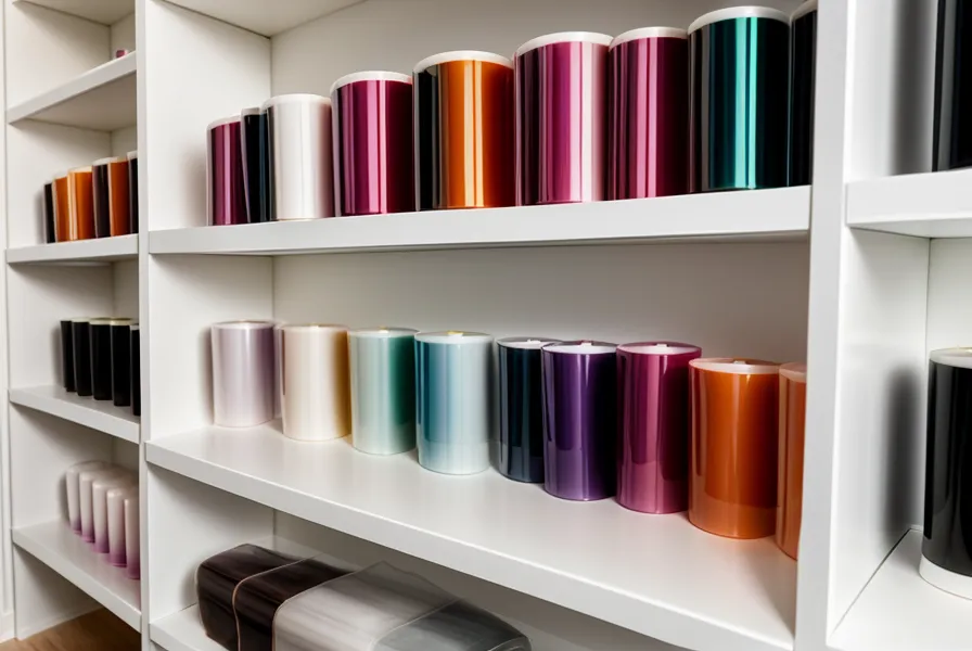 Estantería organizada con tubos de tinte profesional en un salón de Madrid